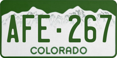CO license plate AFE267