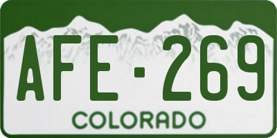 CO license plate AFE269