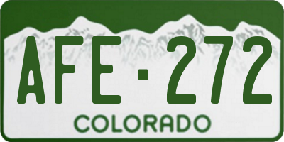 CO license plate AFE272