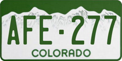 CO license plate AFE277