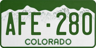 CO license plate AFE280