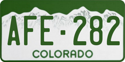 CO license plate AFE282
