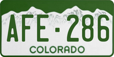 CO license plate AFE286