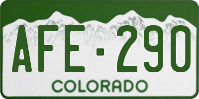 CO license plate AFE290