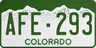 CO license plate AFE293