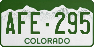 CO license plate AFE295