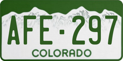 CO license plate AFE297