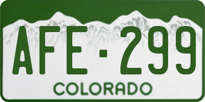 CO license plate AFE299
