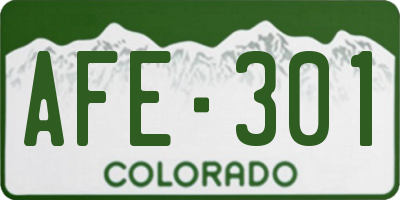CO license plate AFE301