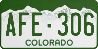 CO license plate AFE306