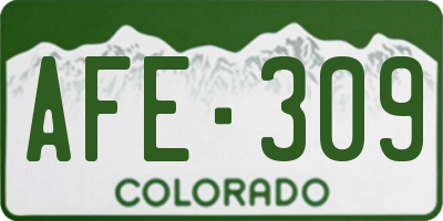 CO license plate AFE309