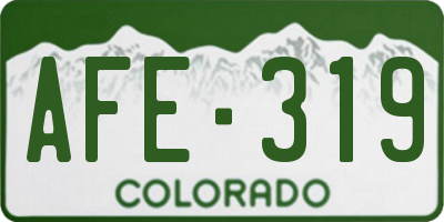 CO license plate AFE319