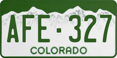 CO license plate AFE327