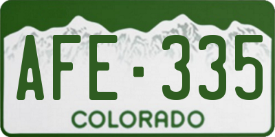 CO license plate AFE335