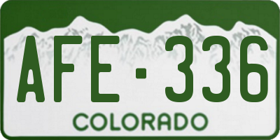 CO license plate AFE336