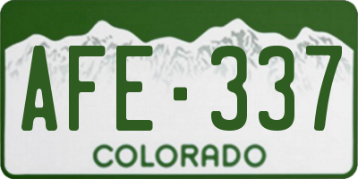 CO license plate AFE337