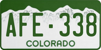 CO license plate AFE338
