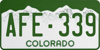 CO license plate AFE339