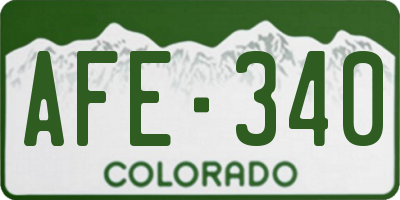 CO license plate AFE340