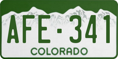 CO license plate AFE341
