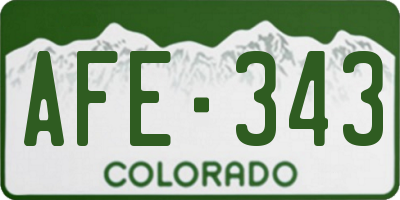 CO license plate AFE343