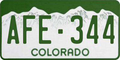 CO license plate AFE344
