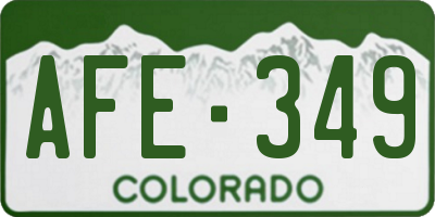 CO license plate AFE349