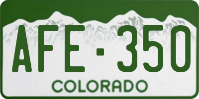CO license plate AFE350