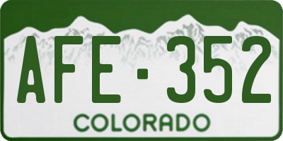 CO license plate AFE352