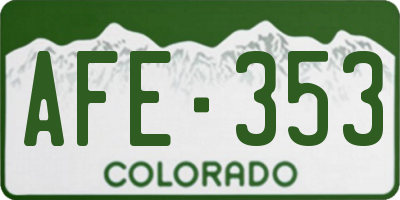 CO license plate AFE353