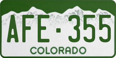 CO license plate AFE355