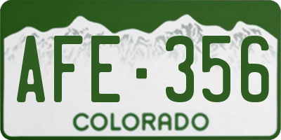 CO license plate AFE356
