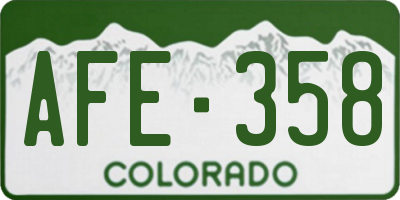 CO license plate AFE358