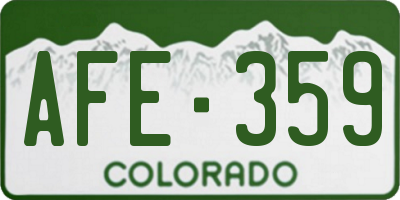 CO license plate AFE359