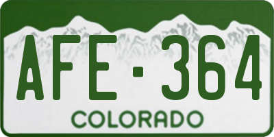 CO license plate AFE364