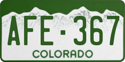CO license plate AFE367