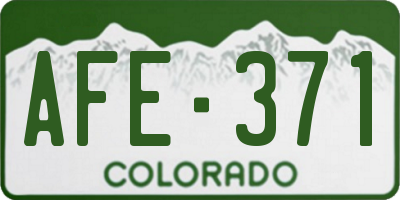 CO license plate AFE371
