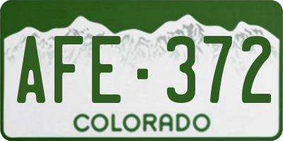 CO license plate AFE372