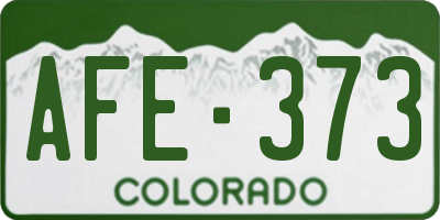 CO license plate AFE373