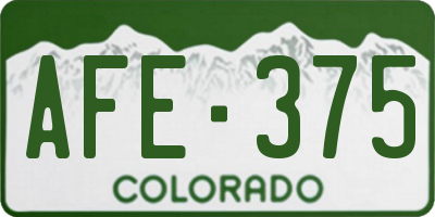 CO license plate AFE375