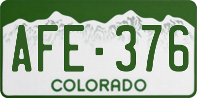 CO license plate AFE376