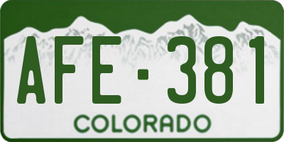 CO license plate AFE381