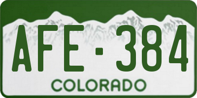 CO license plate AFE384