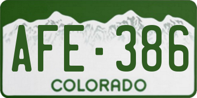 CO license plate AFE386