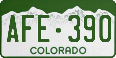 CO license plate AFE390