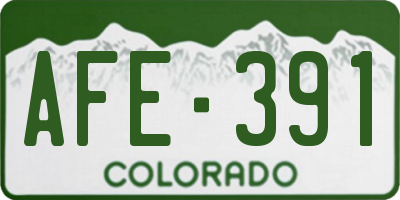 CO license plate AFE391