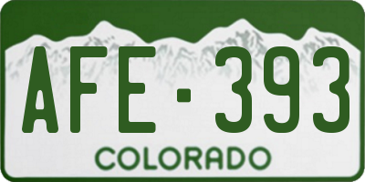 CO license plate AFE393