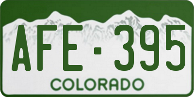 CO license plate AFE395