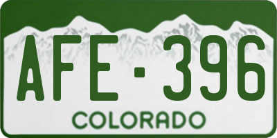 CO license plate AFE396