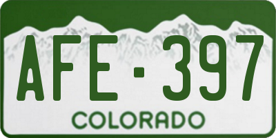 CO license plate AFE397